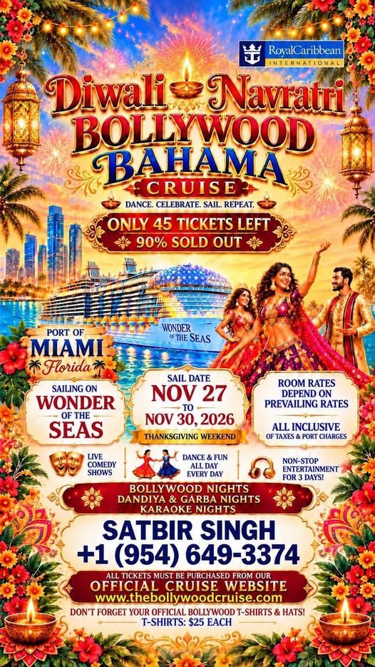 Diwali & Navratri Bollywood Bahamas Cruise 2026